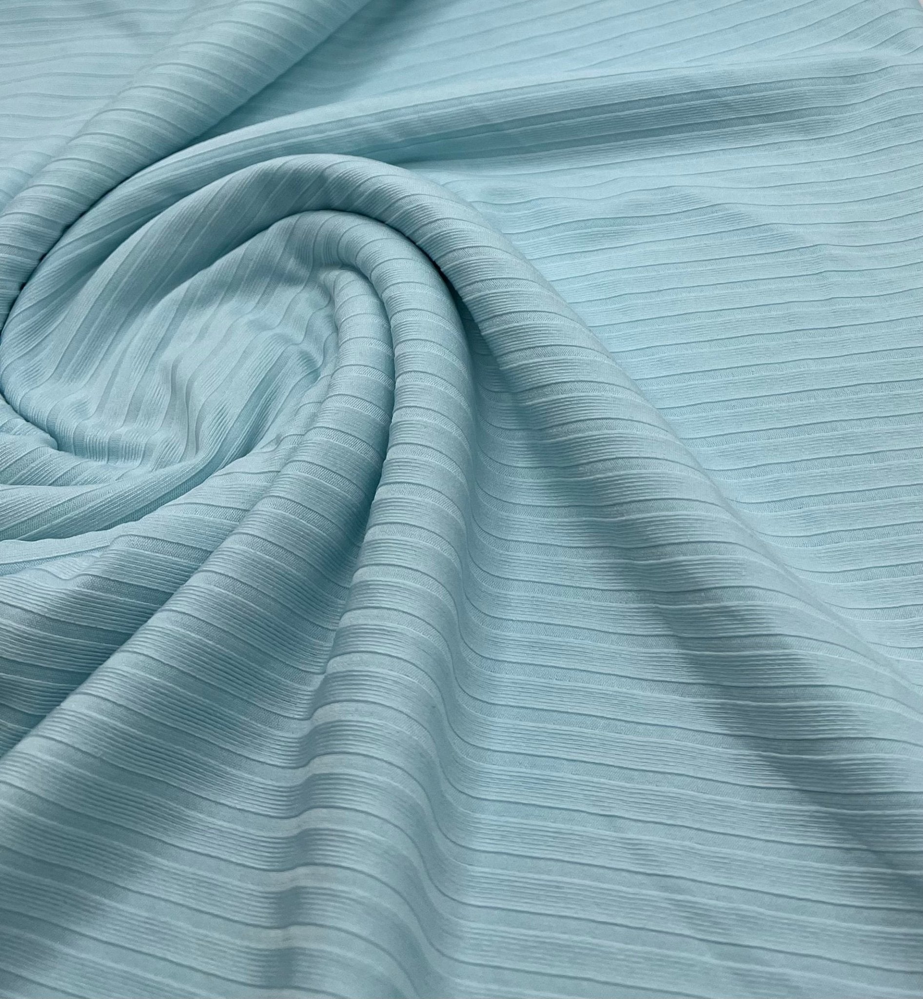 Pale Blue 8x4 Wide Rib Stretch Fabric - T9 Fabrics